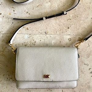 Michael Kors beige crossbody purse